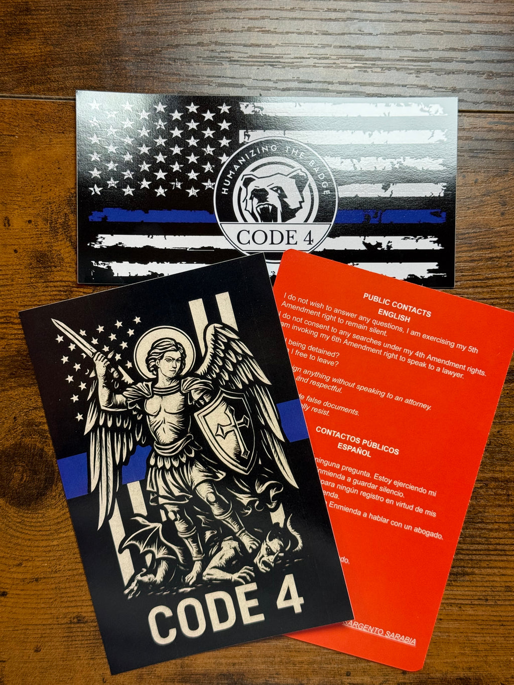 SGTO SARABIA St Michael Archangel Police Support Decal