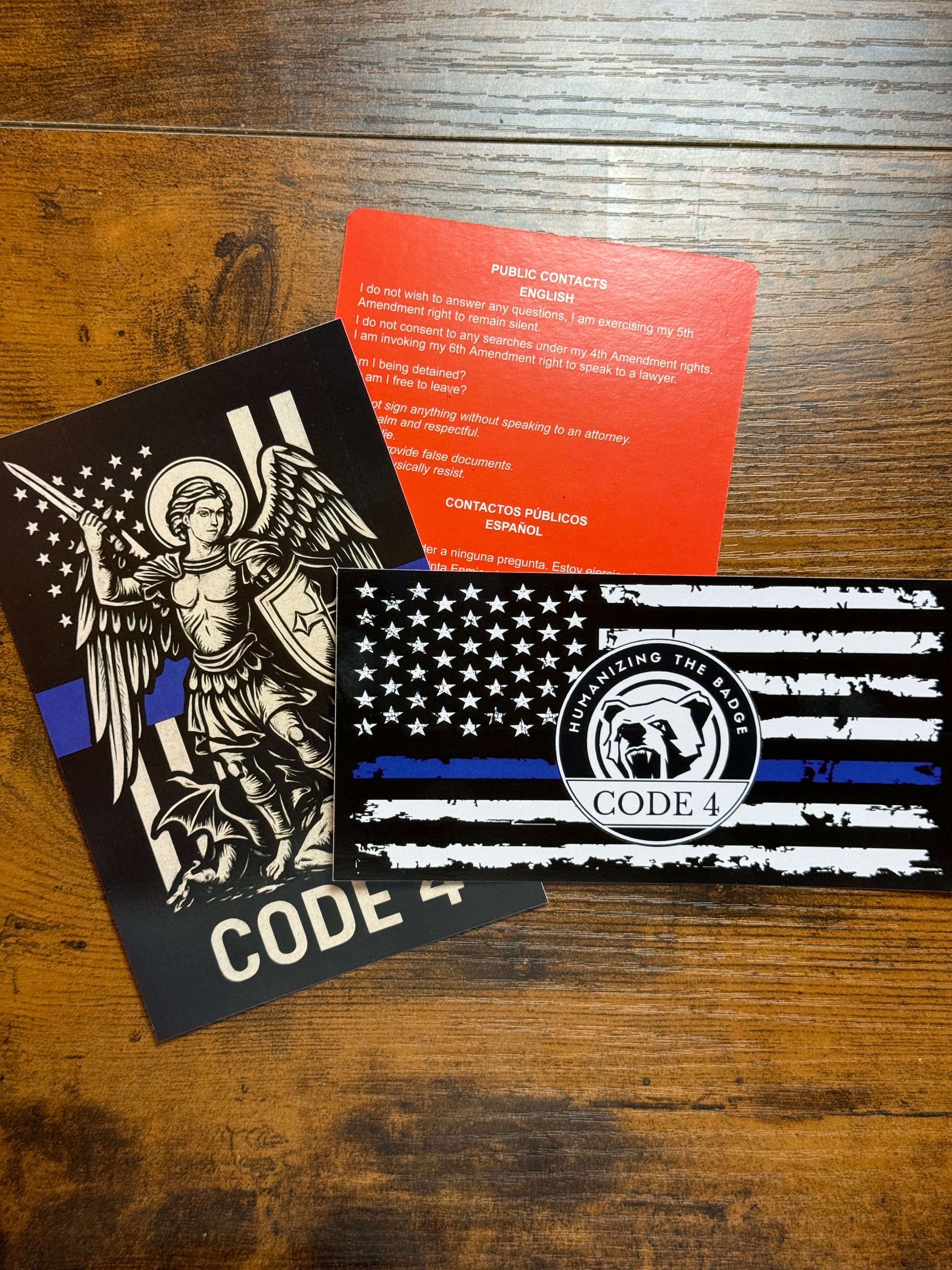 SGTO SARABIA St Michael Archangel Police Support Decal