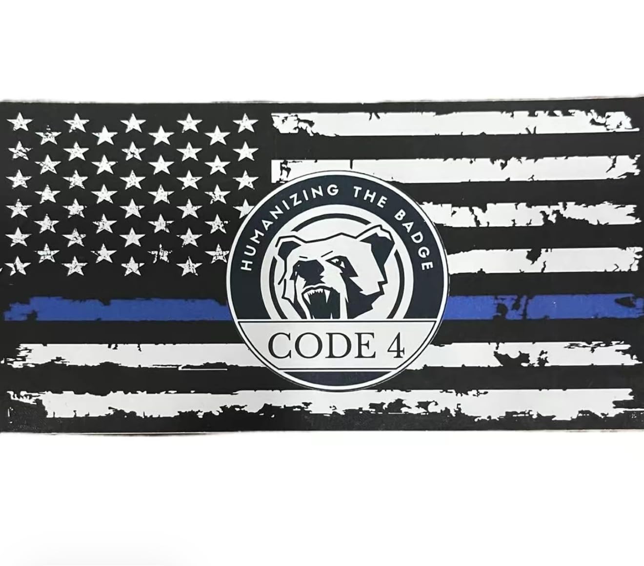SGTO SARABIA Thin Blue Line Code 4 Decal Waterproof Sticker